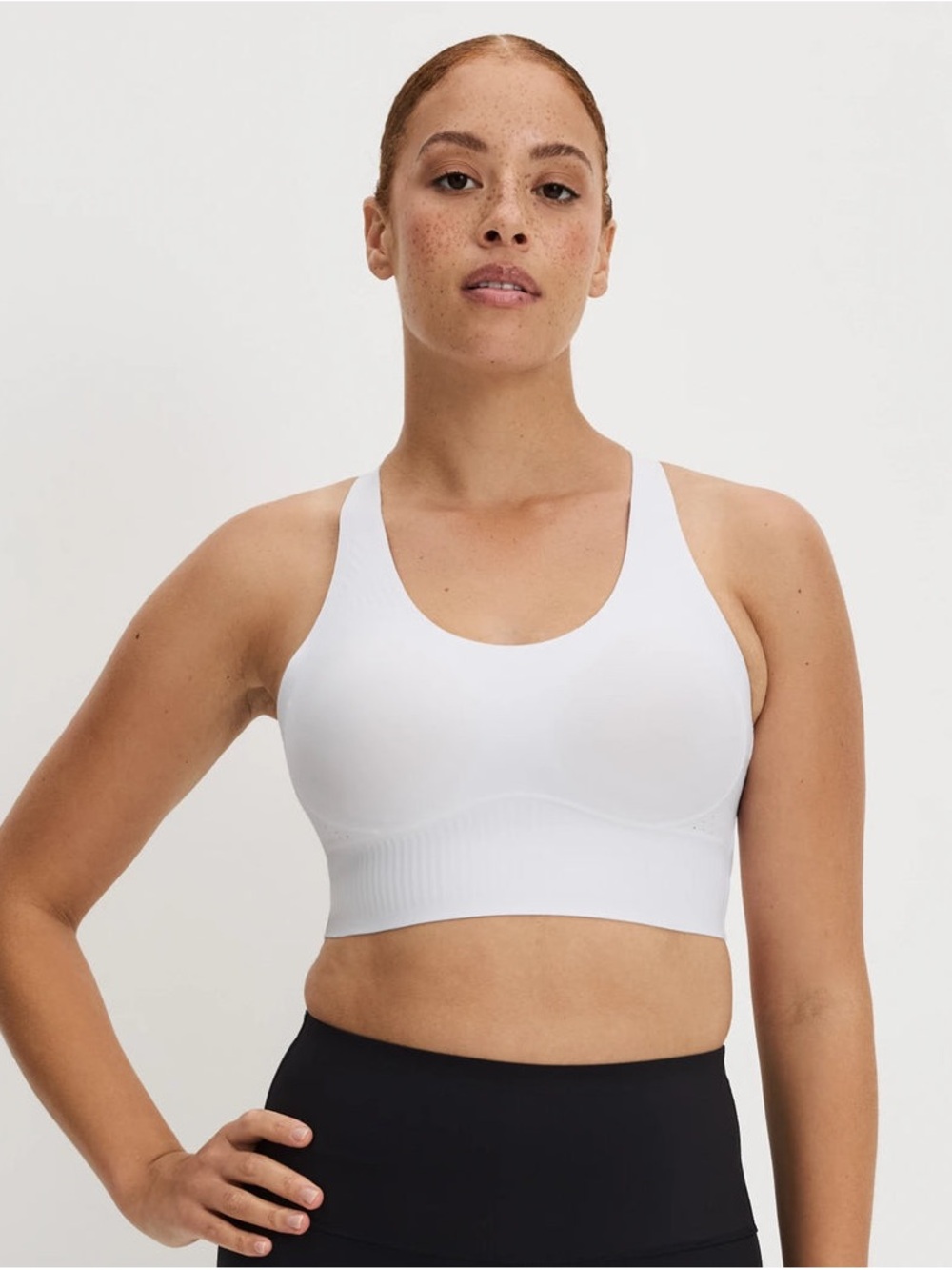 Knix Longevity Sports Bra Seamless White - Women’s Size Small